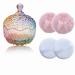 5 Pieces Large Body Powder Puff and Powder Container Crystal Case for Dust Puff Powder applicator with Box for Face and Body (Color Crown) Crown Color