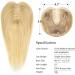 Blonde Human Hair Topper for Women | 10 Inch Thinning Hair Solution | Top Hairpieces Warm Blonde with Highlights - Buy Online on GoSupps.com