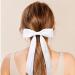 Kryzalite Silky Satin Hair Loops & Clips - Black & White Ponytail Holders for Women - 2 Piece Set - Buy Online on GoSupps.com