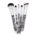 MODA Smoke Show 5pc Full Face Makeup Brush Set | Powder Blender Shader Smoky Eye & Lip Brushes - Black | International Shipping Available - Buy Online on GoSupps.com