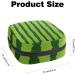Portable Women's Napkin Storage Bag - Green Watermelon Pattern for Periods & Breastfeeding | Ideal for Teens & Girls - Buy Online on GoSupps.com