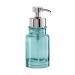 Oggi Glass Foaming Soap Dispenser - 10oz Capacity  Round  Heavy Glass - Stylish Refillable Foaming Hand Soap Dispenser  for Bathroom and Kitchen  Aqua/Chrome