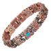 Copper Bracelets for Women Men 99% Pure Copper Adjustable Colored Turquoise Bracelet Healthy Jewelry Gift (Color)