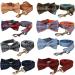 Personalised Dog Collar with Metal Buckle Customized Pet Collars with Name Phone Number Address Engraved Plaid - Buy Online on GoSupps.com