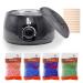 Hair Removal Wax Kit Electricot Wax Heater Wax Heater 4 x 100 g Epilatory Wax 20 Spatulas Hot Wax Epilation (Black Costu