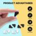 Ubrave Triangle Non-Slip Glasses Ear Hooks - Silicone Comfort Holders for Sports & Running (2 Black 2 Transparent White) - Buy Online on GoSupps.com