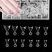 600 pieces French short false nail tips nails tips for manicure women diy salon house women nail design 12 sizes transparent transparent water drops