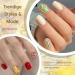 Hand Health Care for Glitter Nail Polish Kit for 6 Colorful LED Colors Dipped on 7ml Glossy Finish Long Lasting Sparkling Polycone - Buy Online on GoSupps.com