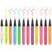 Colored liquid eyeliner waterproof eyeliner long-lasting colored glitter eyeliner | Long-lasting pigmented graphic liners UV neon liquid eye liner set (12 colors) - Buy Online on GoSupps.com