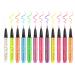 Neon Eye Liner - Waterproof Fluorescent Matte Face Glitter 12 Colors Face Glitter Pigmented Graphic Liners UV Neon Liquid Eye Liner Set for Holiday Birthday