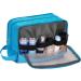 WANDF Water-Resistant Nylon Toiletry Bag - Lightweight Dopp Kit for Men and Women - A-Pure Blue - Buy Online on GoSupps.com