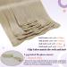 Laavoo Clip In Real Hair Extensions - Blonde Remy Human Hair Hellblond 40cm 105g - 7PCs #613 - Buy Online on GoSupps.com