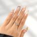 Sethexy Handmade Long Coffin False Nails - Aurora Color Gradient with Rhinestone & Glitter - Salon Quality Removable Acrylic Nail Art for Women & Girls - Buy Online on GoSupps.com