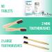 Traveling Panda Bamboo Toothbrushes Kit with Mint Toothpaste Tablets - 5 Piece Set - Buy Online on GoSupps.com