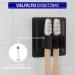 Lobux 2x Self-Adhesive Toothbrush Holder - Soft-Touch Silicone Super-Resistant Plug-In Brush Holder for Bathroom Mirror Shower Wall - Black - Buy Online on GoSupps.com