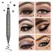 LOKFAR Double-headed Liquid Eyeliner Stamp Pen Set - 6 Pcs Waterproof Eyeliner Pencil for Women - Long-Lasting Eye-liner Stencils - Triangle Star Moon Heart Flower Smiley - Buy Online on GoSupps.com