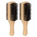 Jiawu beard brush 2-part double-sided comfortable bristle brush with ergonomic handle skin-friendly portable multi-purpose barst brush for home salon pet cleaning