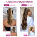 REECHO 16 Inch Dark Blonde Ponytail Extension | Easy Claw Clip-In Hairpiece for Women - Buy Online on GoSupps.com