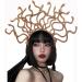 Faxianther Gold Snake Headband Halloween Costume Cosplay Headpiece Hair Hoop Scary Day Of The Dead Fancy Dress Party Masquerade Ball Snake Crowns Tiaras Hair Band - Buy Online on GoSupps.com