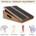 Professional Slant Board Calf Stretcher - Adjustable Incline Stretch Squat Wedge - Wooden Physical Therapy Equipment for Achilles Stretch - Brown - Buy Online on GoSupps.com