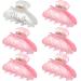 6 Pcs Bride Claw Clip Bachelorette Gifts for Bridesmaid White Pink Acrylic Hair Clip Rhinestone Bride Logo for Bridesmaid Hair Accessories for Bachelorette Party Decorations Bridal Shower Wedding Gift