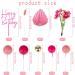 29 PCS Flowers Cake Toppers Decorations Pink palm leaves cake topper Happy Birthday Cake Topper Boho Flower Cake Topper Boho Themed Party Ball Cake Insert Decoration For Diy Birthday Party Wedding - Buy Online on GoSupps.com