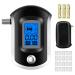 Alcohol Breathalyzer, Professional-Grade Accuracy Alcohol Breath Tester, Portable Digital LCD Blood Alcohol Tester with 20 Mouthpieces for Personal or Home Party Use Black