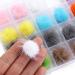 12 Colors Mixed Detachable Nail Art Decortaions 3D Charms Nail Poms Decorate Nail Art DIY Fluffy Plush Ball for Nail Magnetic Nail Pom Poms - Buy Online on GoSupps.com
