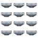 Razor blades for razors 12 replacement blades for wet razors men with triple blade razor blades refill replacement blades for manual razor blade anti-clog design