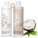 Purezero Coconut Milk Shampoo & Conditioner Set - Intense Hydration for Color Treated Hair | Fight Dandruff & Frizz - Zero Sulfates, Parabens, Dyes - 100% Vegan & Cruelty Free - Buy Online on GoSupps.com