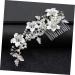Angoily Tiara Wedding Hair Comb Wedding Headpiece Flower Leaf Hair Comb Pearl Diamond Hair Comb Bridal Headdress Bridal Hair Comb Mosaic Alloy Bride - Buy Online on GoSupps.com