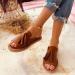 Creev sandals women flat sole tassel lipper summer beach front slip-on sandals bohemia fashionable casual open toe area slip-resistant flip-flop 01.36 (3 38 EU) 3 37 EU