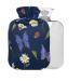 Heat bottle with daisies bees butterflies 1 l small warm steadeler for pain relief hot and cold compress BPA-free