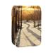 Lipstick Case Leather Lip Gloss Lipstick Organizer with Mirror Mini Lipstick Holder Bag Winter Forest Tree Path D381a5dnrl