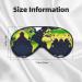SSIMOO World Map Print Eye Mask - Double-Sided Soft Light Blocking for Quality Sleep | International Shipping Available - Buy Online on GoSupps.com