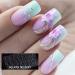 Acrylic Press On Nails False Nails Square Fake Nails with Glue Reusable Cute Press On Nails Gradient Flower Fake Nails with Designs Full Cover Medium Coffin - Buy Online on GoSupps.com