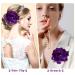Purple Rose Hair Clip - Artificial Floral Hairpin & Brooch for Women | Wedding Hair Accessories & Flamenco Dancer Style - Buy Online on GoSupps.com