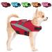 ALAGIRLS Dog Life Jacket for Small Dogs Reflective Dog Swim Flotation Life Vest Pet Safety Jackets with High Buoyancy for Small Medium Large Breeds Dog Summer Beach Accessories Red S S(Chest Girth 42-54cm) Red