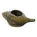 Qimacplus Leak Proof Durable Ceramic Neti Pot Non-Metallic and Comfortable Grip | Microwave and Dishwasher Friendly Natural Treatment for Sinus and Congestion Attractive Designed (Dark Yellow)