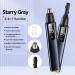 2-in-1 Electric Nose Hair Trimmer & Eyebrow Scissors - Fast Charging Stainless Steel Blade Intelligent Display - Ideal Face Razors for Men & Women (Gray - Buy Online on GoSupps.com