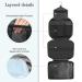 Large Waterproof Toiletry Bag for Men & Women - 4 Compartment Hanging Travel Hygiene Shower Bag (Black) - Buy Online on GoSupps.com