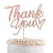 1 Pack Thank You Cake Toppers Glitter Thank You Cake Picks Thanksgiving Day Cupcake Decorations Wedding Anniversary Birthday Party Cupcake Decorations Rose Gold 4-rose Gold