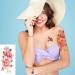Flowers & Butterflies Temporary Tattoos Stickers - 72 Sheets, Roses, Multi-Colored Body Art for Women, Girls, Kids - Buy Online on GoSupps.com