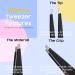 Wamza Slanted Eyebrow Tweezers for Women & Men - Stainless Steel Precision Hair Pluckers for Chin & Fine Hair - Black - 1 Pack - Buy Online on GoSupps.com
