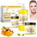 ThrivingAura Turmeric Glow Combo Skincare Set Turmeric Skin Care Kit Turmeric Face Wash Turmeric Face Cream Turmeric Glow Face Scrub Brightening Exfoliating Clearing Blackheads Naturally Moisturizing