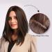 HAIRCUBE Short Dark Brown Bob Wig for Women - Shoulder Length Middle Part Synthetic Wig, Heat Resistant Fibre, Natural Daily Look - Buy Online on GoSupps.com