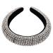HZEYN Silver Rhinestone Padded Headband - Sparkly Bejewelled Hair Accessory for Women - Buy Online on GoSupps.com