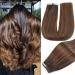YDDM TAPE in Extensions Real Hair 20Pcs 40cg Dark Brown With Chestnut Brau Invisible Tape Extensions Tape Extensions Tape Extensions Real Hair Skin Weft Hair Extension (16 inch 2/2/6#) 2/2/6# 16inch (40cm) -20PC