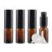 Zeoabsy 4 pieces empty 10 ml brown las spray bottle with black atomizer 10ml amber fine fog pump cater.