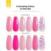 BURANO Poly Extension Gel Nail Kit 6 Colors Builder Set for Beginner & Professional | DIY Poly Nail Gel Kits Starter Kit Nail Art Gift - Pink Glitter (04) - Buy Online on GoSupps.com
